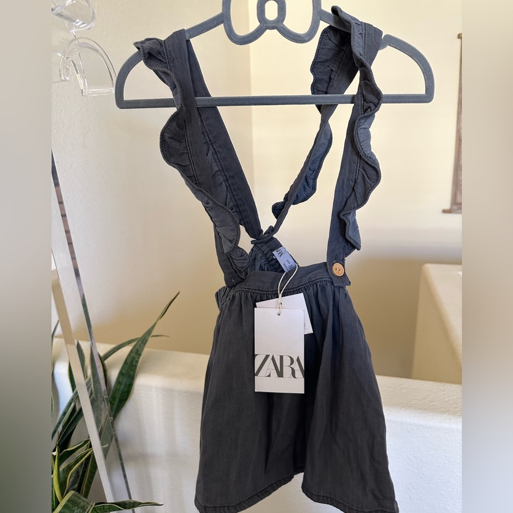 NWT ZARA Pinafore Suspender Dress